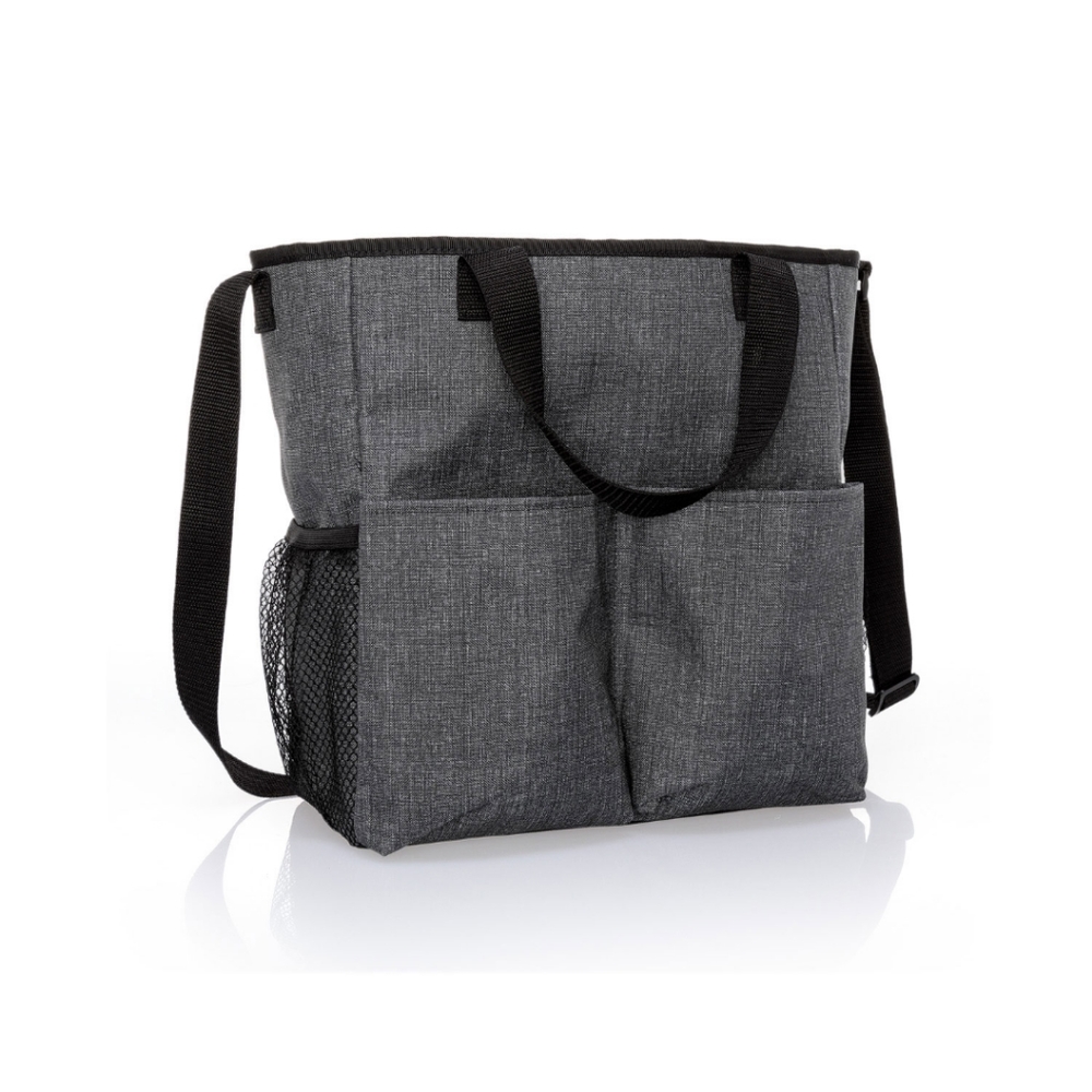 Thirty-One charcoal crosshatch Organizing Tote